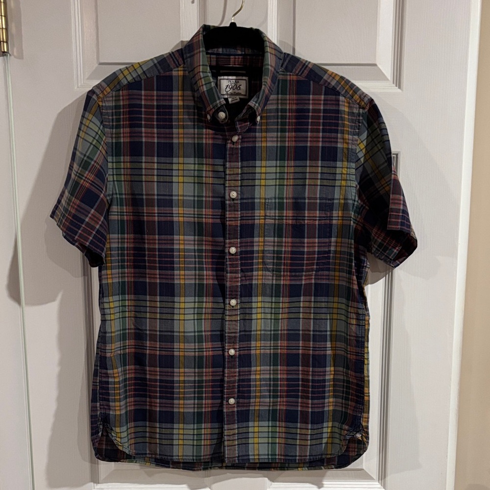 Jos. A.‎ Bank 1905 Multicolor Plaid Button Down Shirt size Large
